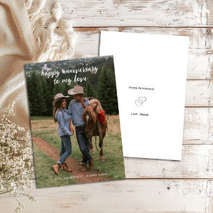 Modern Happy Jubileum voor mijn Love Scripty Font Kaart