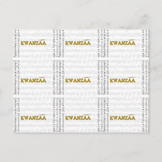 Modern Happy Kwanzaa Briefkaart (Voorkant)