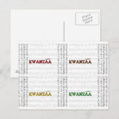 Modern Happy Kwanzaa Briefkaart (Voorkant / Achterkant)