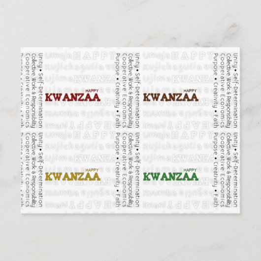 Modern Happy Kwanzaa Briefkaart (Voorkant)