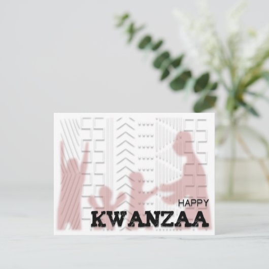 Modern Happy Kwanzaa Briefkaart (Staand voorkant)
