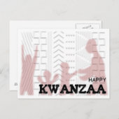 Modern Happy Kwanzaa Briefkaart (Voorkant / Achterkant)