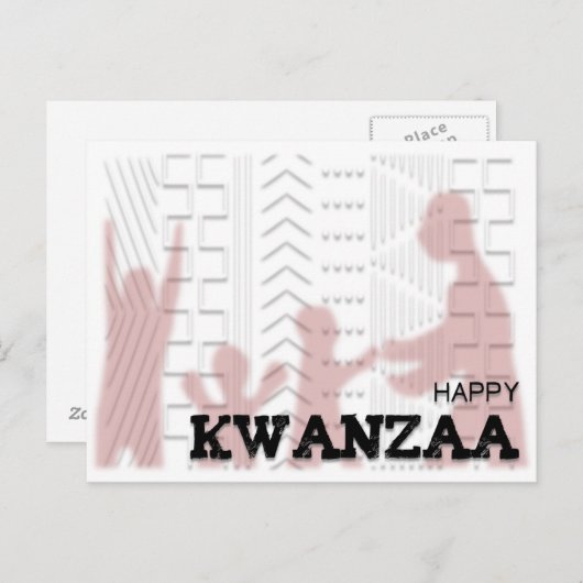 Modern Happy Kwanzaa Briefkaart (Voorkant / Achterkant)