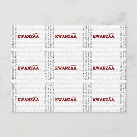 Modern Happy Kwanzaa Briefkaart (Voorkant)