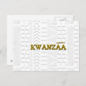 Modern Happy Kwanzaa Briefkaart (Voorkant / Achterkant)