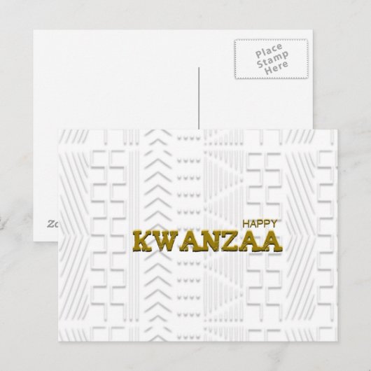 Modern Happy Kwanzaa Briefkaart (Voorkant / Achterkant)