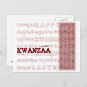 Modern Happy Kwanzaa Briefkaart (Voorkant / Achterkant)