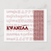 Modern Happy Kwanzaa Briefkaart (Voorkant)
