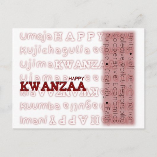 Modern Happy Kwanzaa Briefkaart (Voorkant)