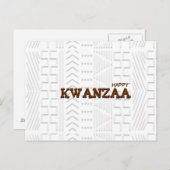 Modern Happy Kwanzaa Briefkaart (Voorkant / Achterkant)