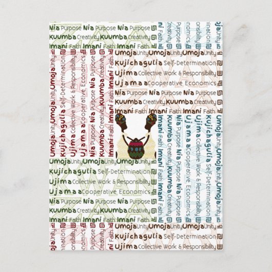 Modern Happy Kwanzaa Briefkaart (Voorkant)