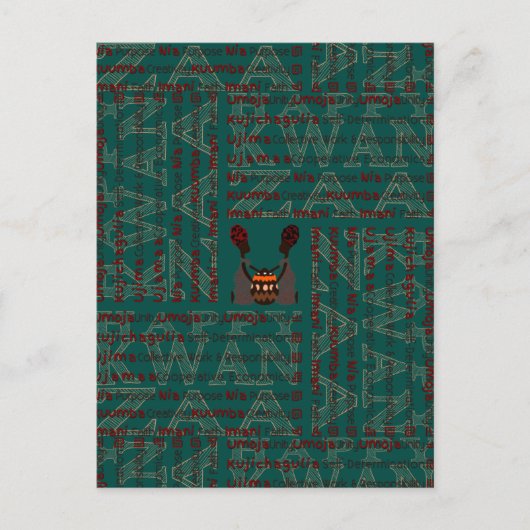 Modern Happy Kwanzaa Briefkaart (Voorkant)