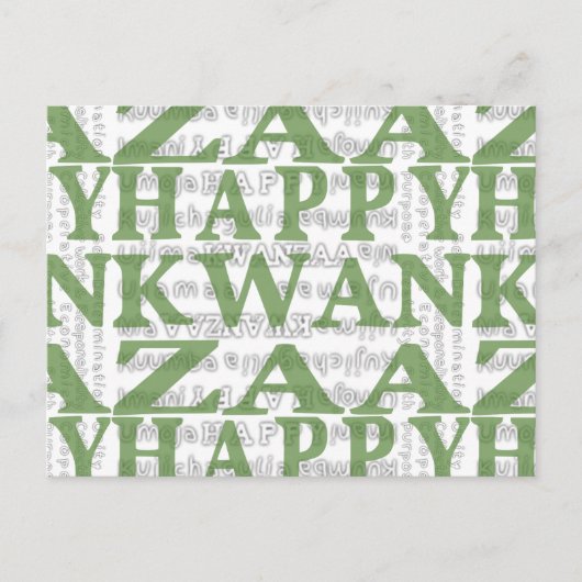 Modern Happy Kwanzaa Briefkaart (Voorkant)
