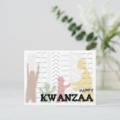 Modern Happy Kwanzaa Briefkaart (Staand voorkant)