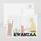 Modern Happy Kwanzaa Briefkaart (Voorkant / Achterkant)