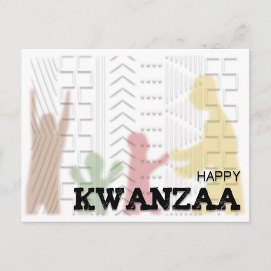 Modern Happy Kwanzaa Briefkaart (Voorkant)