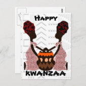 Modern Happy Kwanzaa Briefkaart (Voorkant / Achterkant)