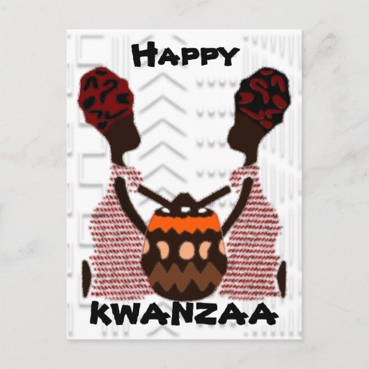 Modern Happy Kwanzaa Briefkaart (Voorkant)