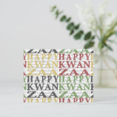 Modern Happy Kwanzaa Briefkaart (Staand voorkant)