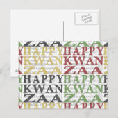 Modern Happy Kwanzaa Briefkaart (Voorkant / Achterkant)