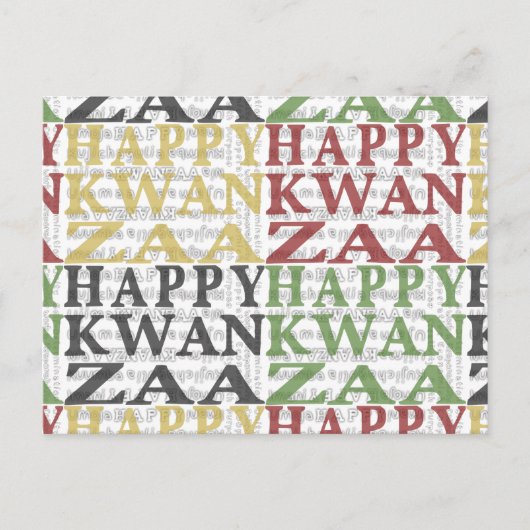 Modern Happy Kwanzaa Briefkaart (Voorkant)