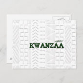 Modern Happy Kwanzaa Briefkaart (Voorkant / Achterkant)