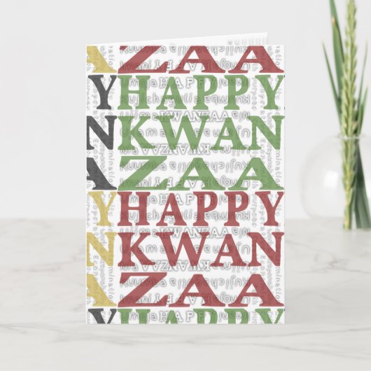 Modern Happy Kwanzaa Feestdagen Kaart (Voorkant)