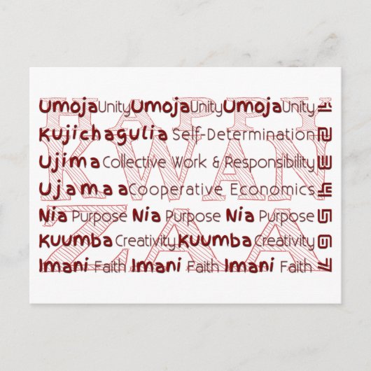 Modern Happy Kwanzaa Feestdagenkaart (Voorkant)