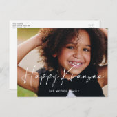 Modern Happy Kwanzaa foto Holiday Briefkaart (Voorkant / Achterkant)