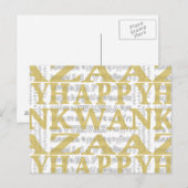 Modern Happy Kwanzaa Gold Briefkaart (Voorkant / Achterkant)