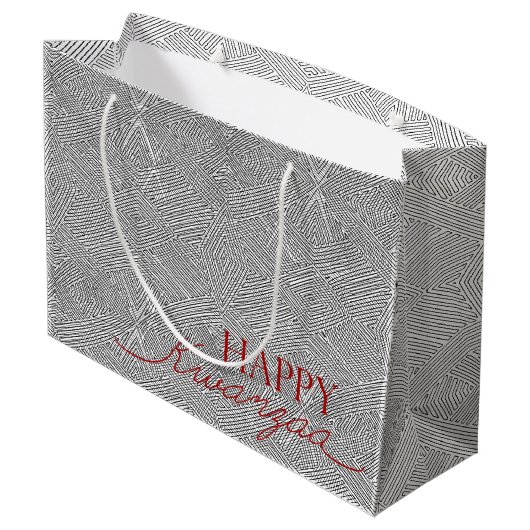 Modern Happy Kwanzaa Groot Cadeauzakje (Achterkant Gekanteld)