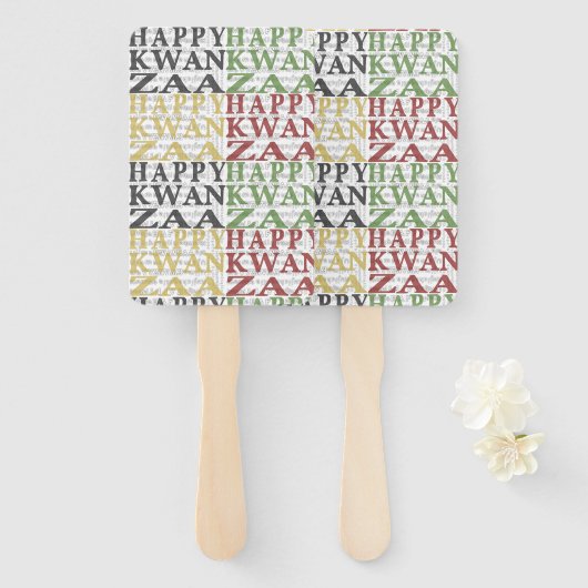 Modern Happy Kwanzaa Handwaaier (Voorkant en achterkant)