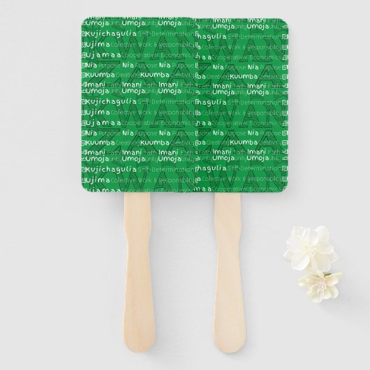 Modern Happy Kwanzaa Handwaaier (Voorkant en achterkant)