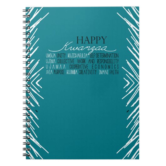 Modern Happy Kwanzaa Notitieboek (Voorkant)