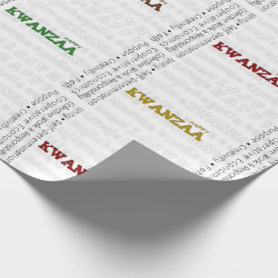 Modern Happy Kwanzaa Red Green Black Gold Cadeaupapier