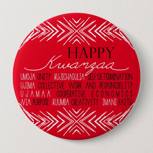 Modern Happy Kwanzaa Ronde Button 4,0 Cm (Voorkant)