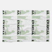 Modern Happy Kwanzaa Theedoek (Horizontaal)