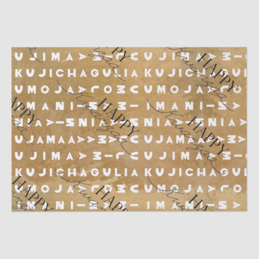 Modern Happy Kwanzaa Tissuepapier (Voorkant)