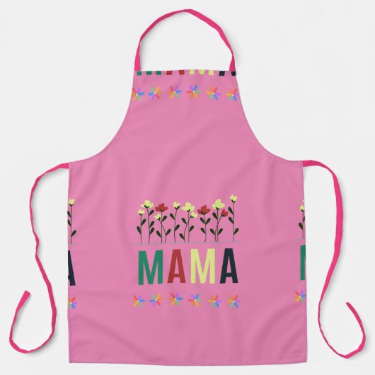 Modern Happy Moederdag All-Over Print Schort (Voorkant)