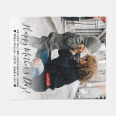 Modern Happy Moederdag Custom Bericht Foto Fleece Deken (Voorkant (Horizontaal))