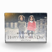Modern Happy Moederdag Photo Block Fotoblokken (Voorkant)