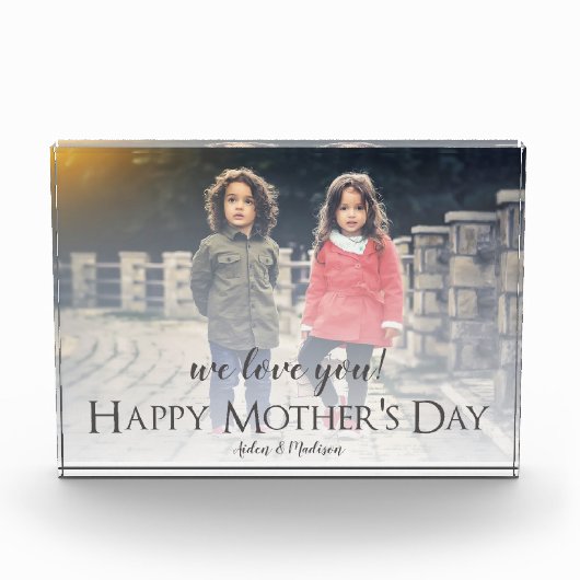 Modern Happy Moederdag Photo Block Fotoblokken (Voorkant)