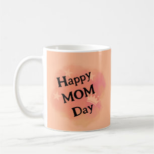 Modern Happy Mom Day waterverf Bloemen Koffiemok