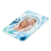Modern Happy Mothers Day Blue Turquoise Waterverf Magneet (Linkerzijde)