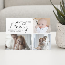 Modern Happy Mothers day Foto Collage Kaart