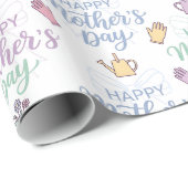 Modern Happy Mother's Day Typography  Cadeaupapier (Rol Hoek)