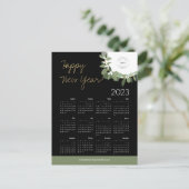 Modern Happy New Year 2023 Custom Logo Feestdagenkaart (Staand voorkant)