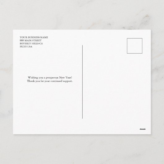 Modern Happy New Year 2023 Custom Logo Feestdagenkaart (Achterkant)