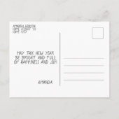 Modern Happy New Year 2023 reserveert foto Briefkaart (Achterkant)