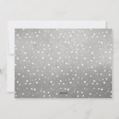 Modern Happy New Year 2024 Silver Confetti Foto Feestdagenkaart (Achterkant)